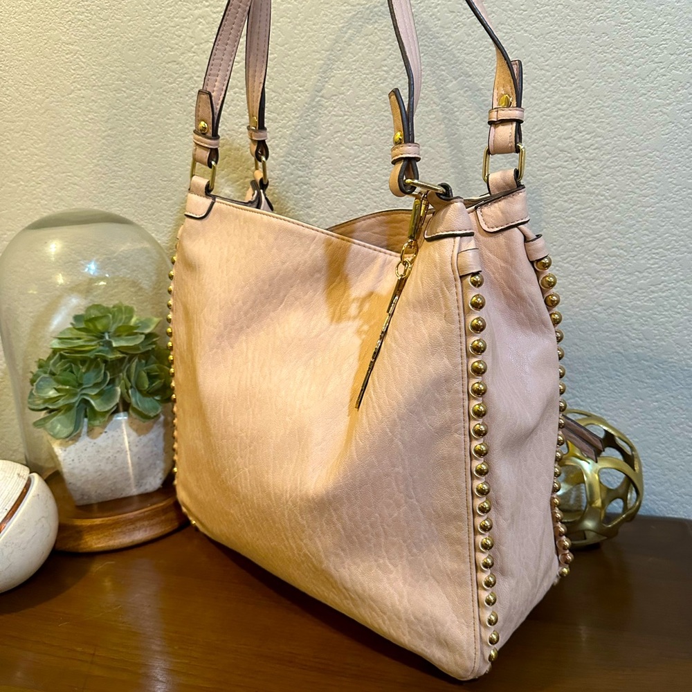 Jessica Simpson XL Pink Studded Tote Bag/Shoulder Bag - NWOT